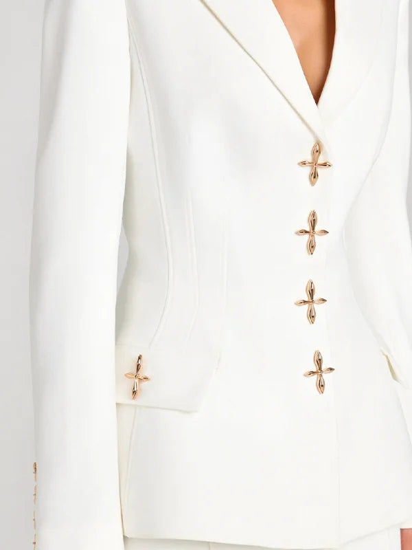 G&S Milano™ | Blazer bianco a un bottone