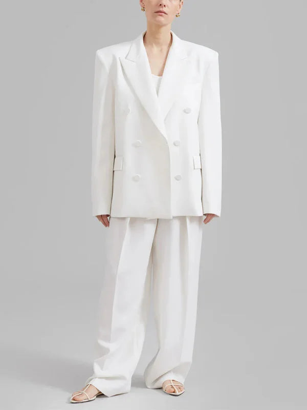G&S Milano™ | Blazer Bianco Oversize Doppiopetto