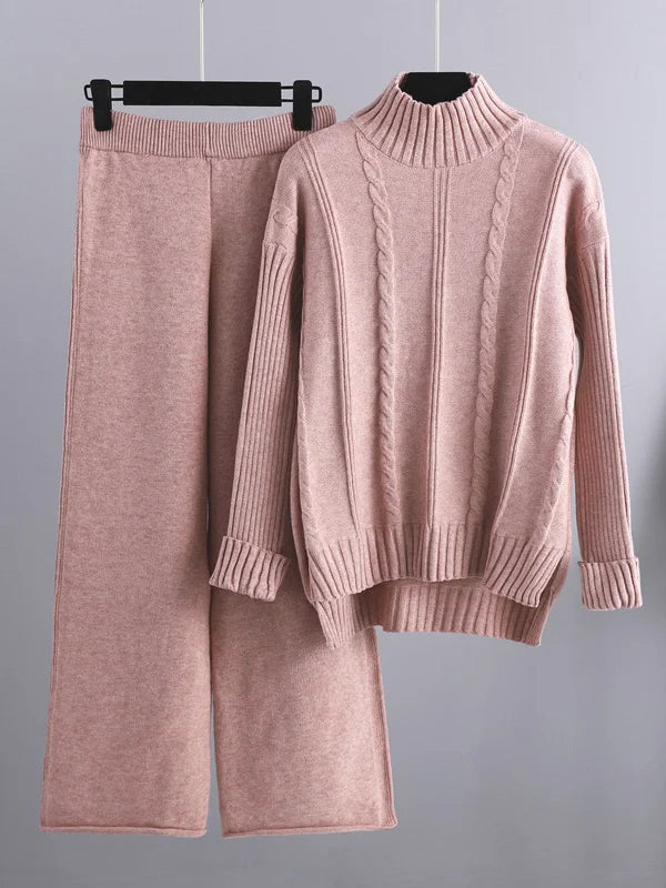 G&S Milano™ | Completo due pezzi Lounge in maglia a treccia