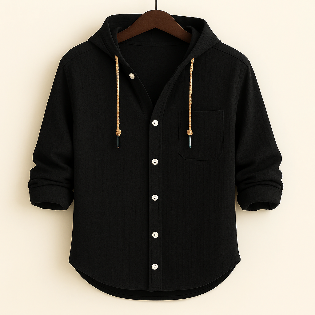 G&S Milano™ | CAMICIA LUXURY IN COTONE MORBIDO CON CAPPUCCIO