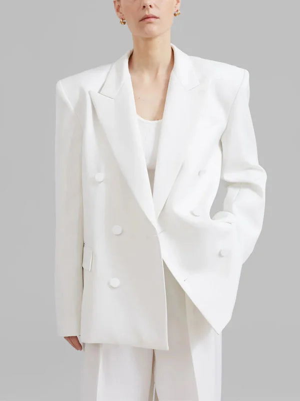 G&S Milano™ | Blazer Bianco Oversize Doppiopetto