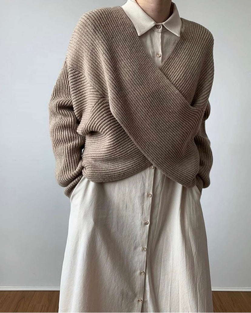 G&S Milano™ | Pull in maglia incrociata chic