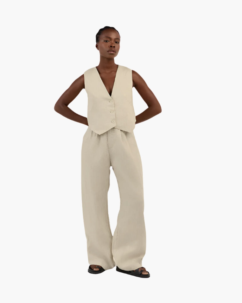 G&S Milano™ | Classy Lady - Completo due pezzi in lino