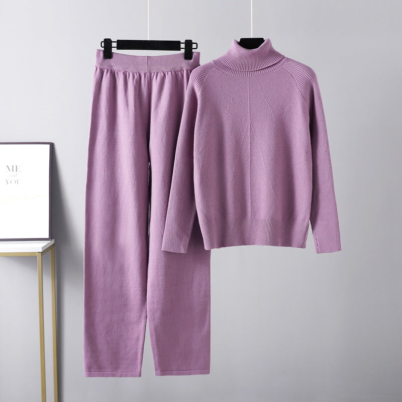 G&S Milano™ | Completo due pezzi Lounge in maglia a treccia