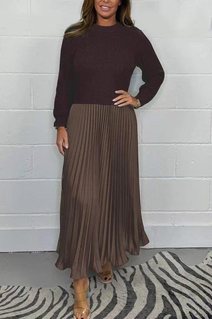 Claudia™ – Abito plissettato con maglione