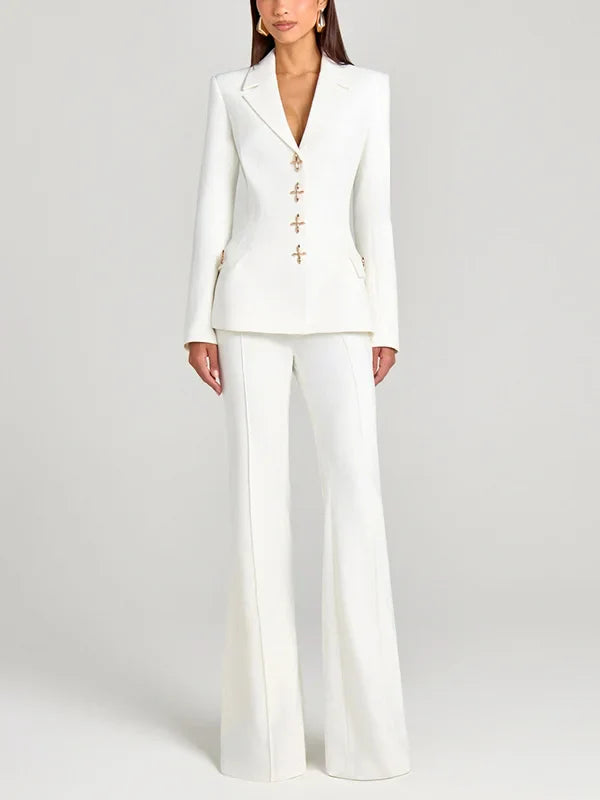 G&S Milano™ | Blazer bianco a un bottone