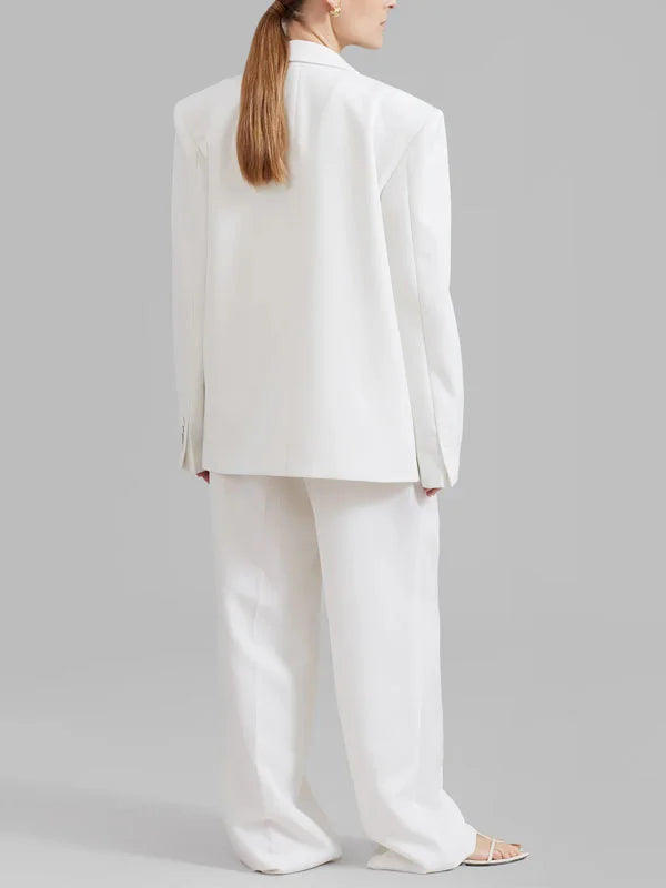G&S Milano™ | Blazer Bianco Oversize Doppiopetto