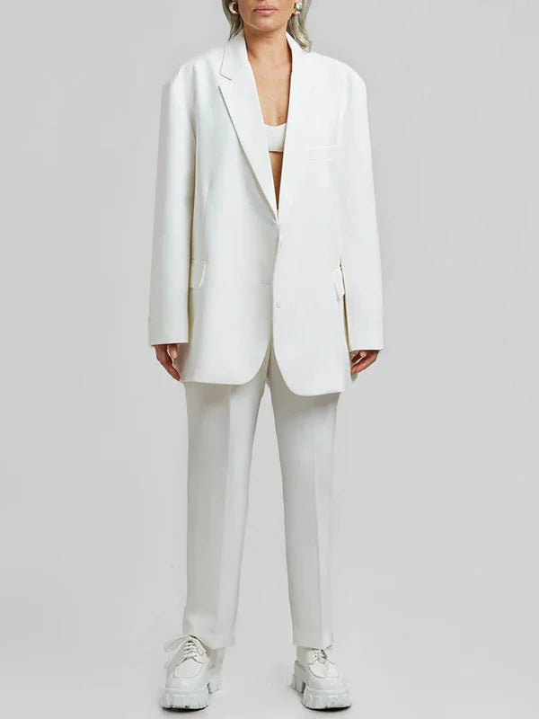 G&S Milano™ | Blazer Oversized Clean-Line Bianco