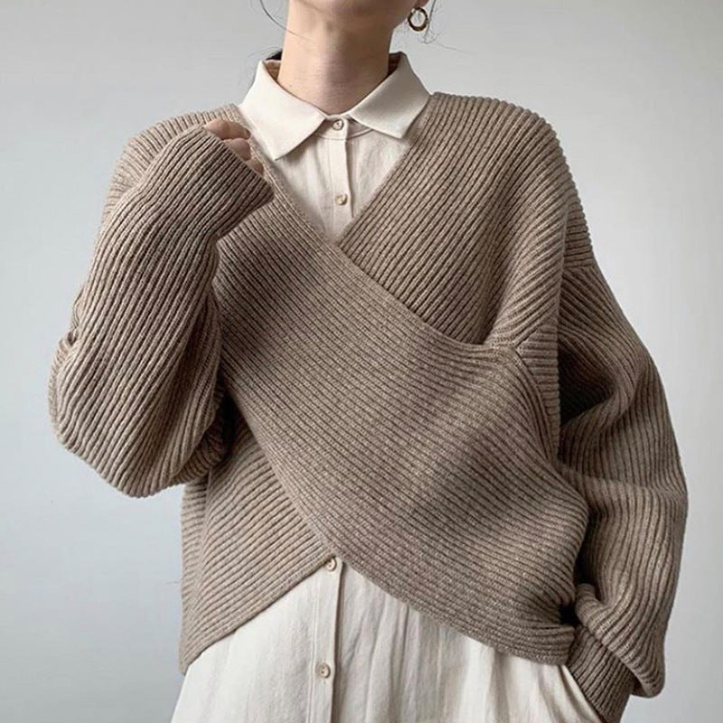 G&S Milano™ | Pull in maglia incrociata chic
