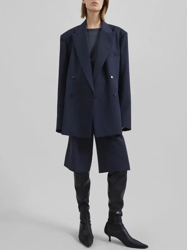 G&S Milano™ | Blazer Doppiopetto Blu Navy