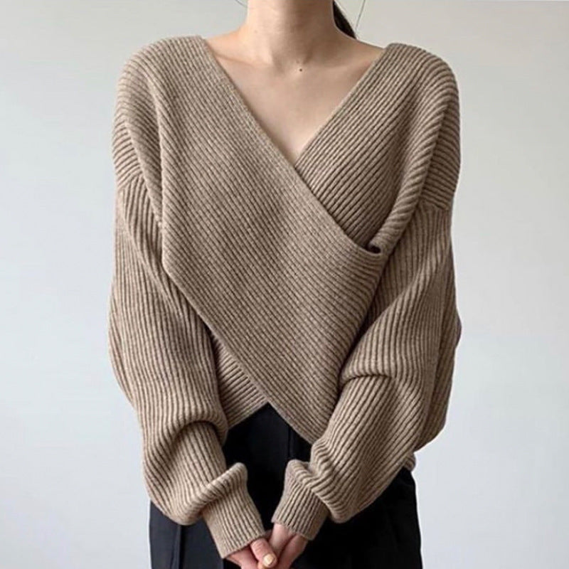 G&S Milano™ | Pull in maglia incrociata chic