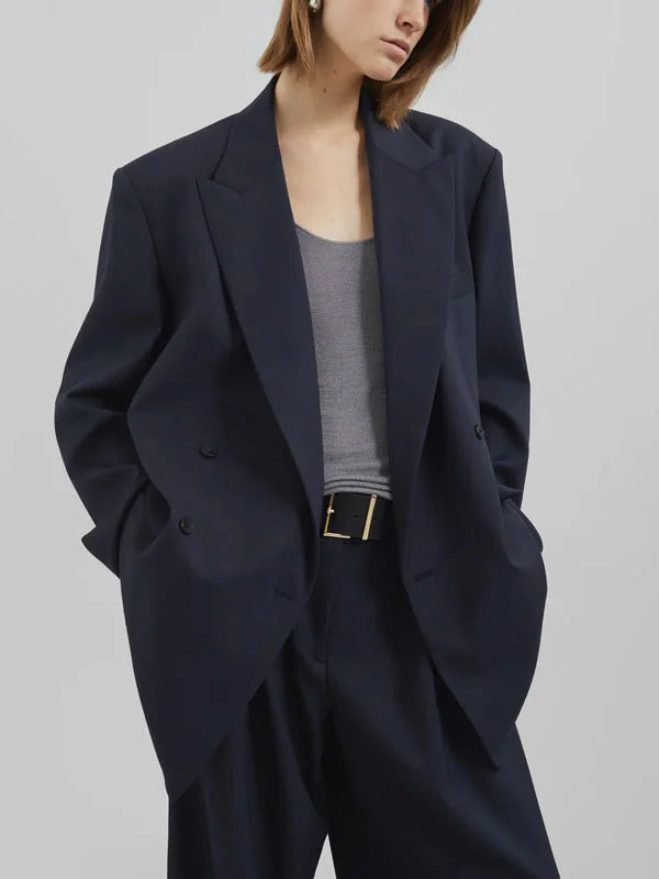 G&S Milano™ | Blazer Doppiopetto Blu Navy