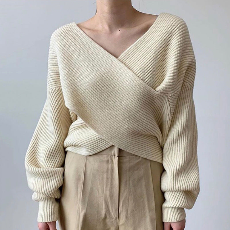 G&S Milano™ | Pull in maglia incrociata chic