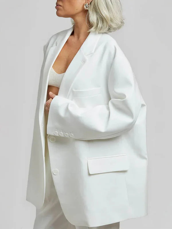 G&S Milano™ | Blazer Oversized Clean-Line Bianco