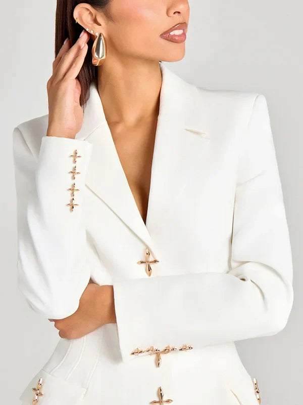 G&S Milano™ | Blazer bianco a un bottone