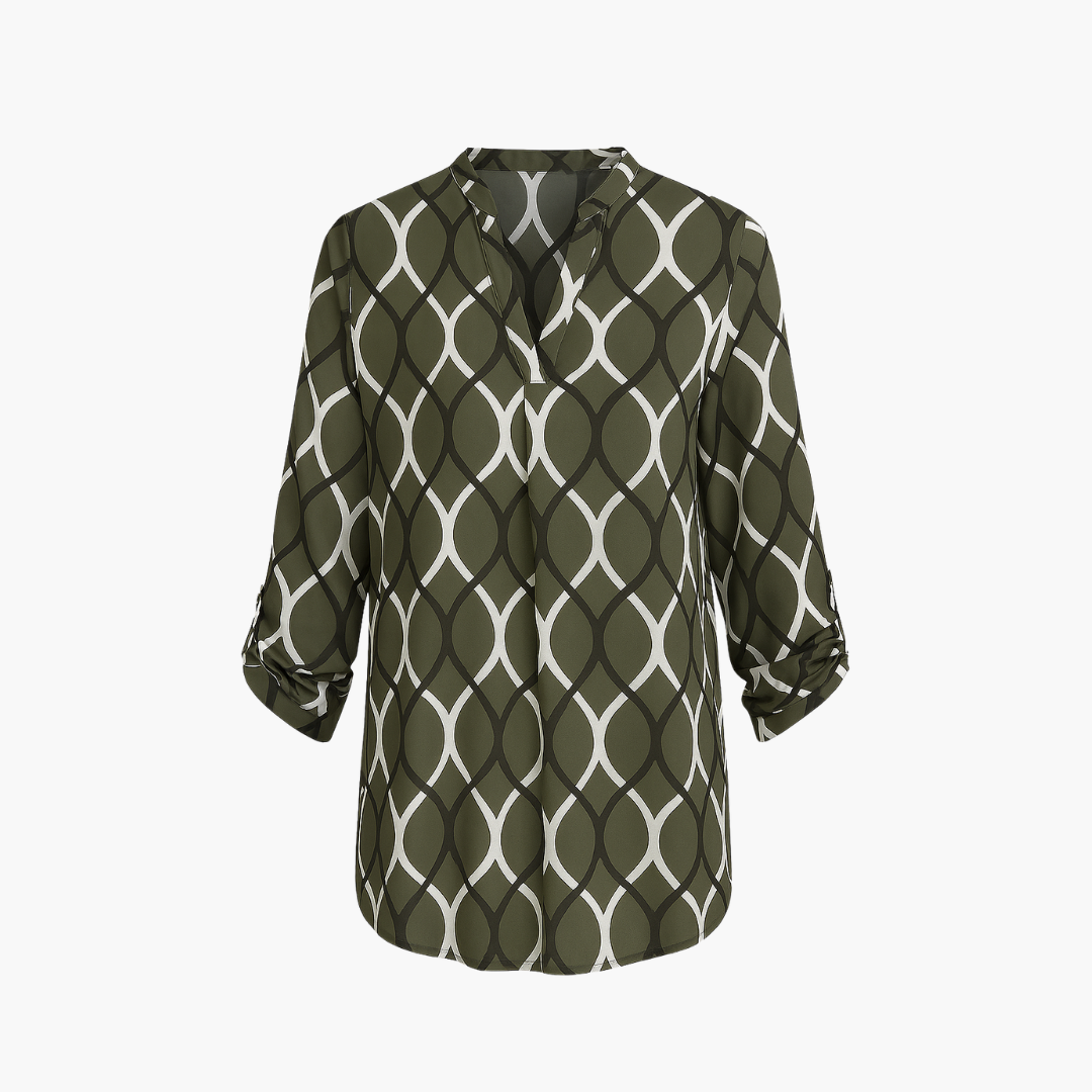 G&S Milano™ | Blusa casual a maniche lunghe con motivo elegante
