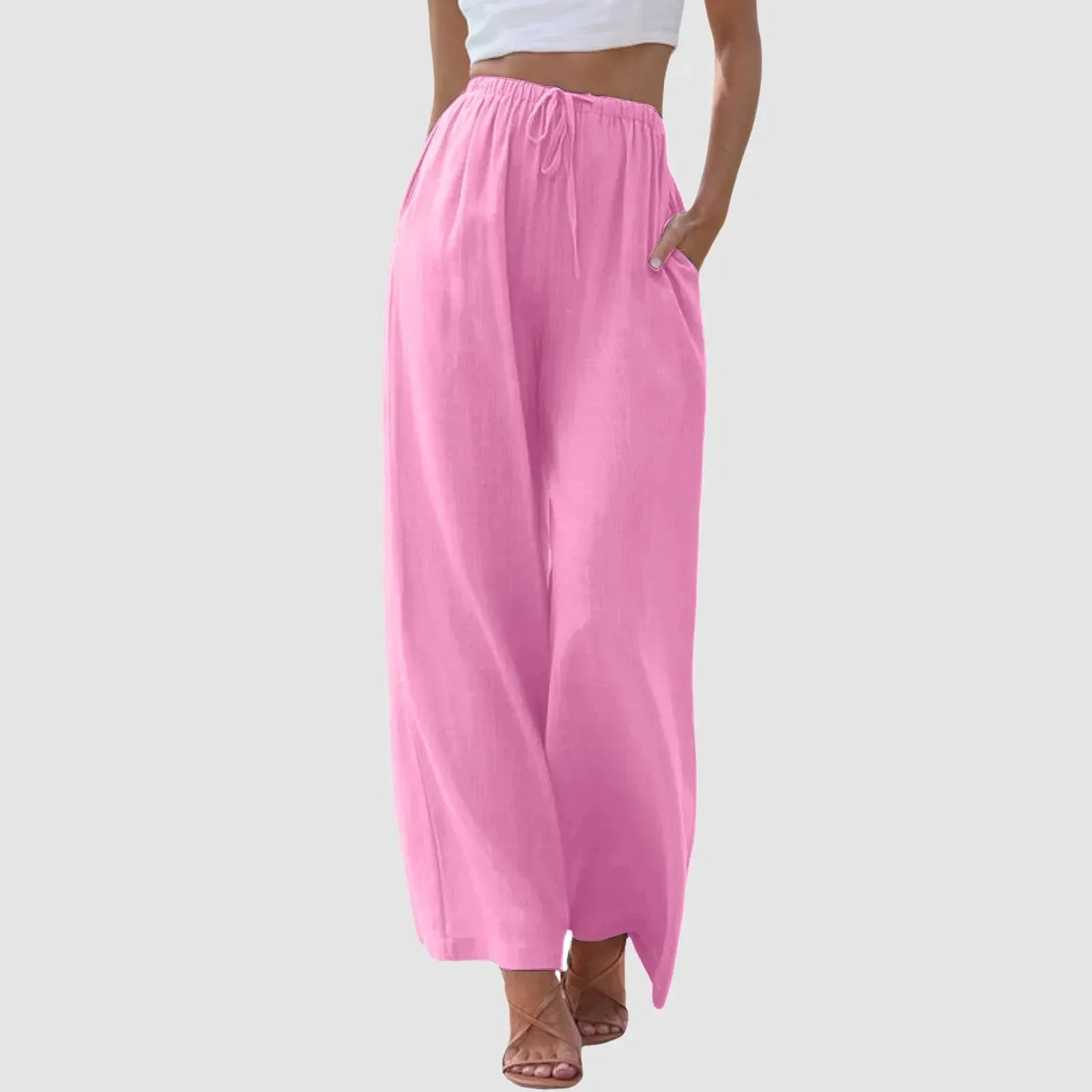 G&S Milano™ | Pantaloni a vita alta a gamba larga