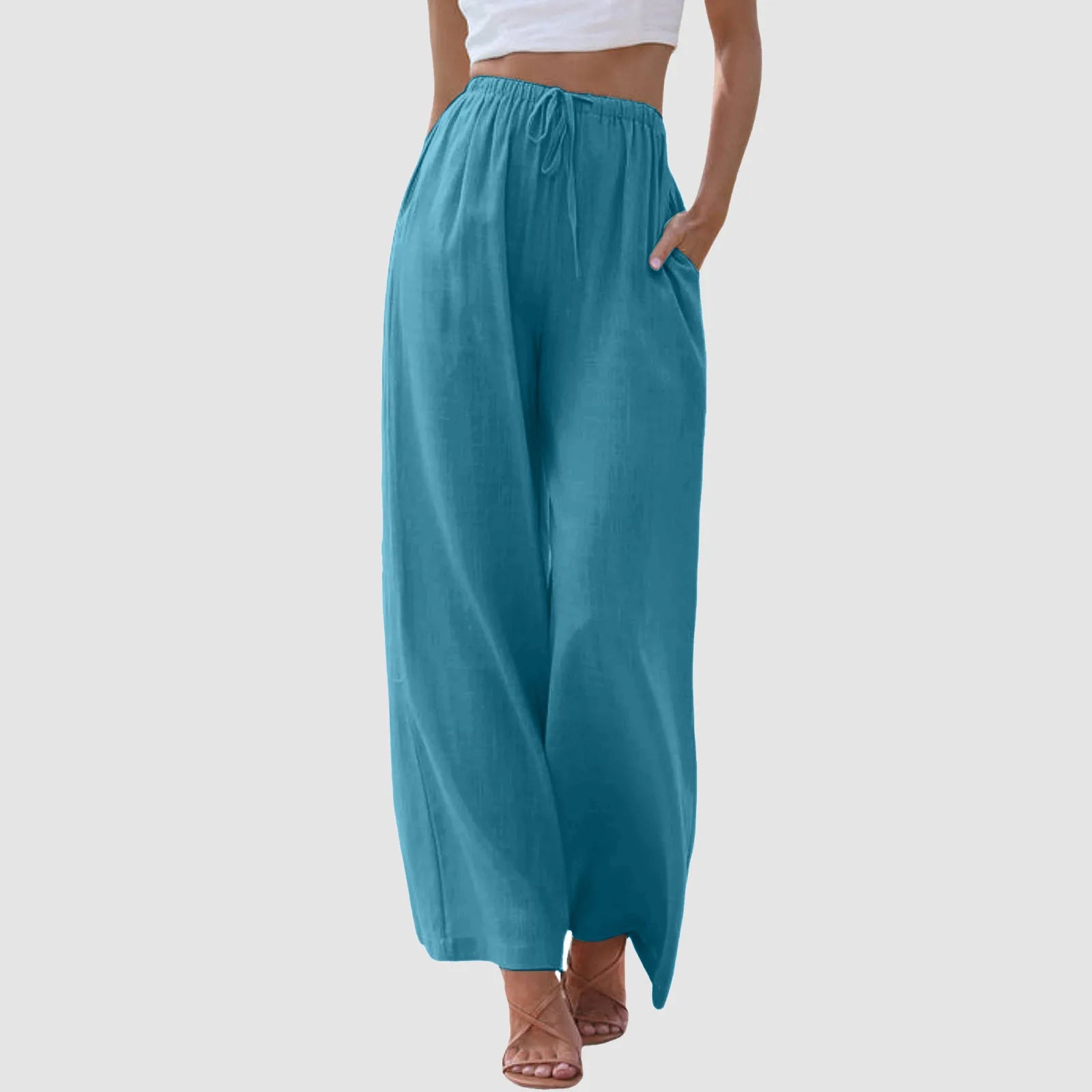 G&S Milano™ | Pantaloni a vita alta a gamba larga