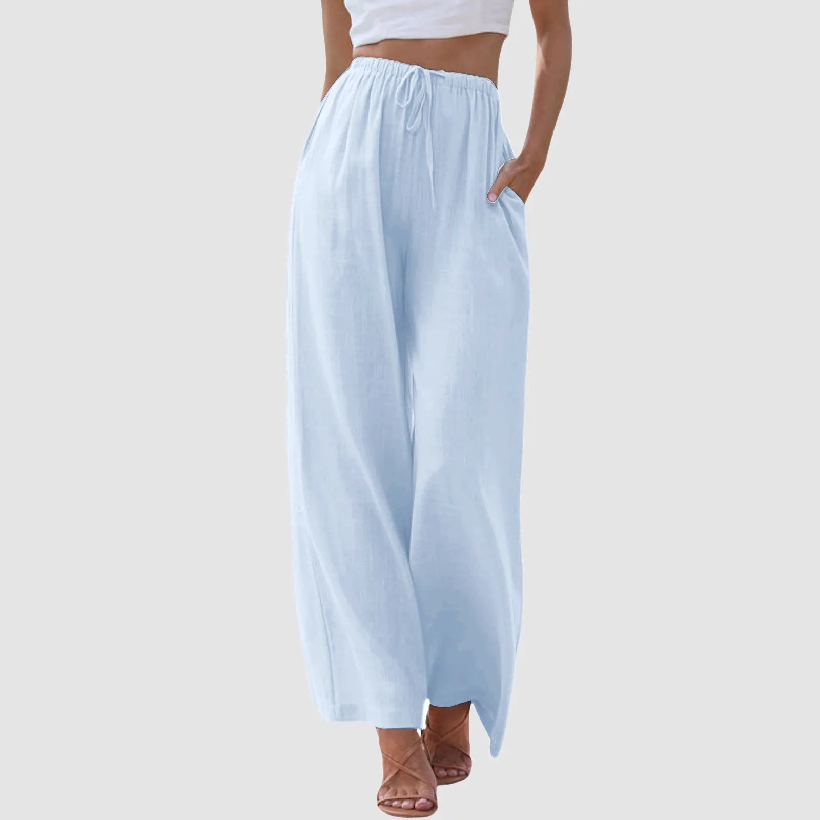 G&S Milano™ | Pantaloni a vita alta a gamba larga