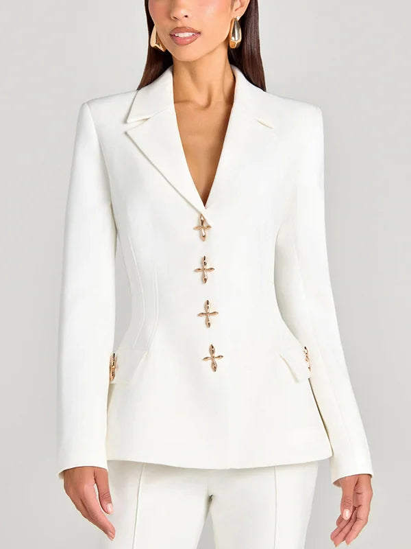 G&S Milano™ | Blazer bianco a un bottone