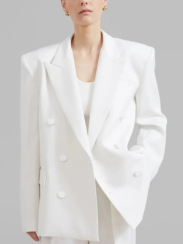 G&S Milano™ | Blazer Bianco Oversize Doppiopetto