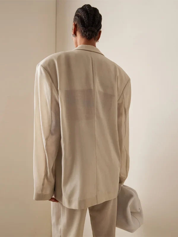 G&S Milano™ | Blazer Overdimensionato in Mistura di Lino