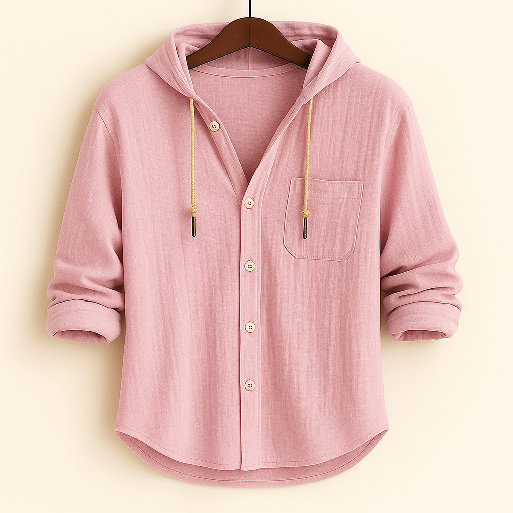 G&S Milano™ | CAMICIA LUXURY IN COTONE MORBIDO CON CAPPUCCIO