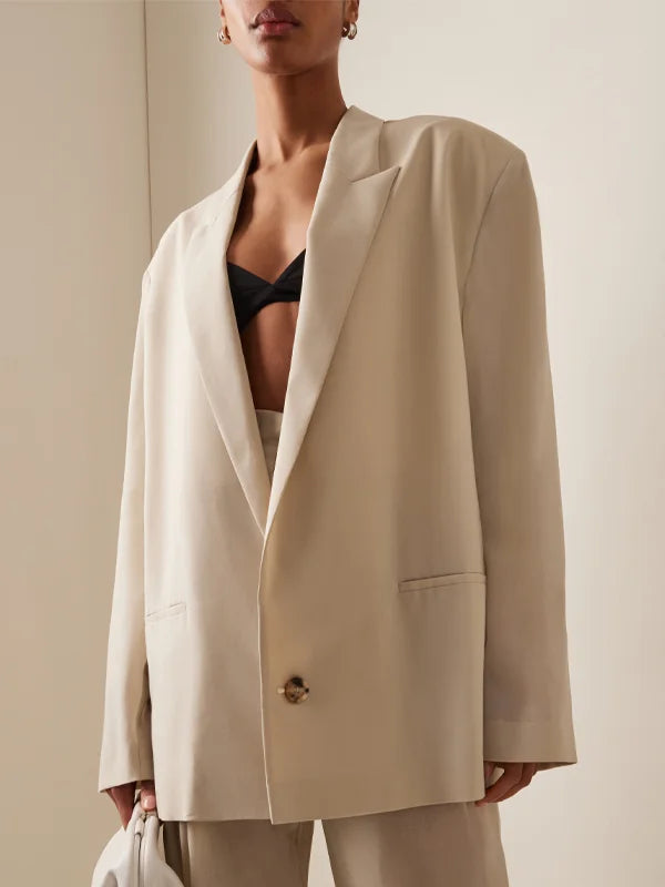 G&S Milano™ | Blazer Overdimensionato in Mistura di Lino